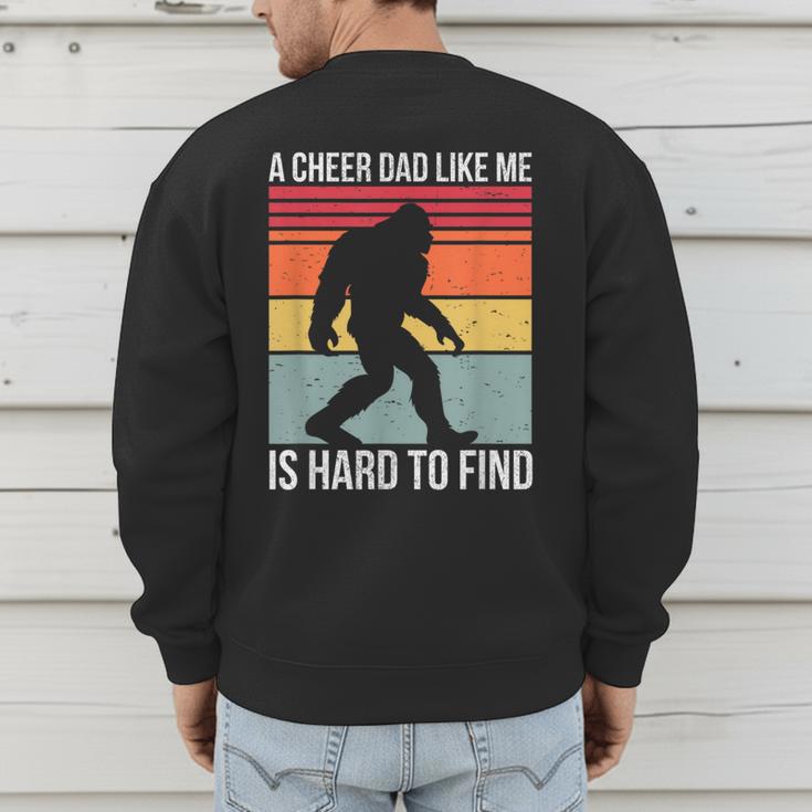 Cheer Dad Cheerleading Bigfoot Men's Sweatshirt Back Print