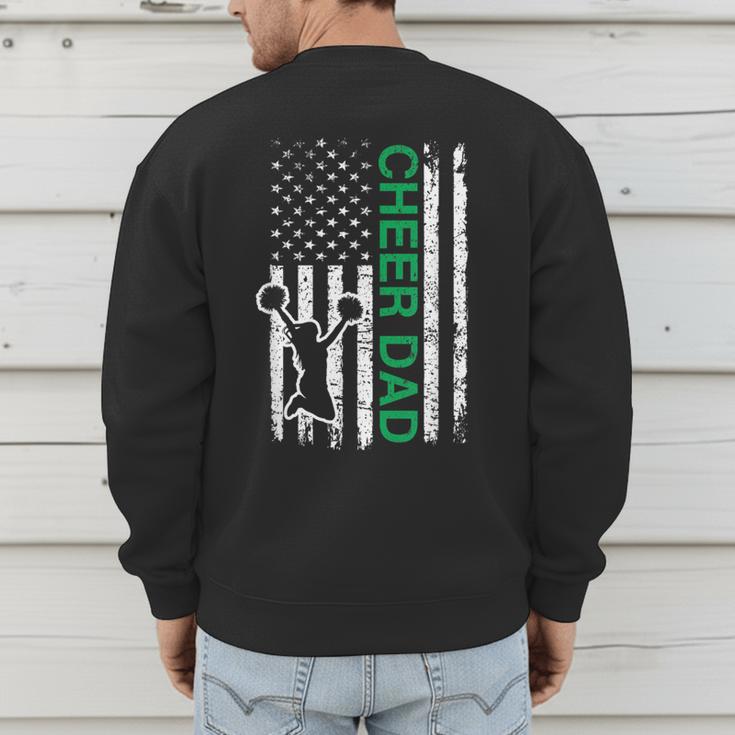 Cheer Dad Flag Green Cheerleading Men's Sweatshirt Back Print Cheer Dad Flag Green Cheerleading Men's Sweatshirt Back Print