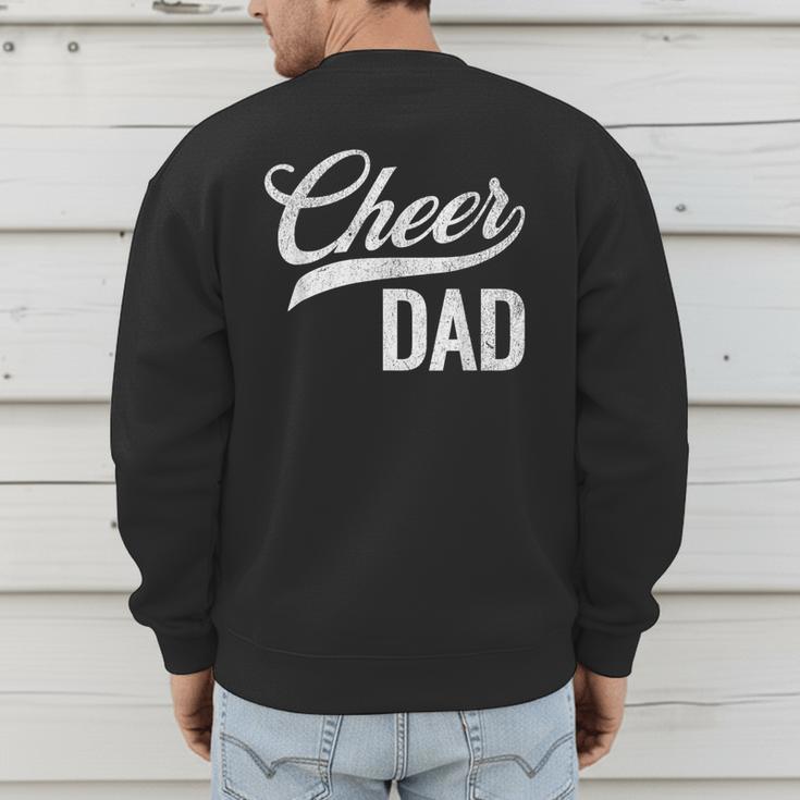Cheer Dad Green Cheerleading Matching Parents Men's Sweatshirt Back Print