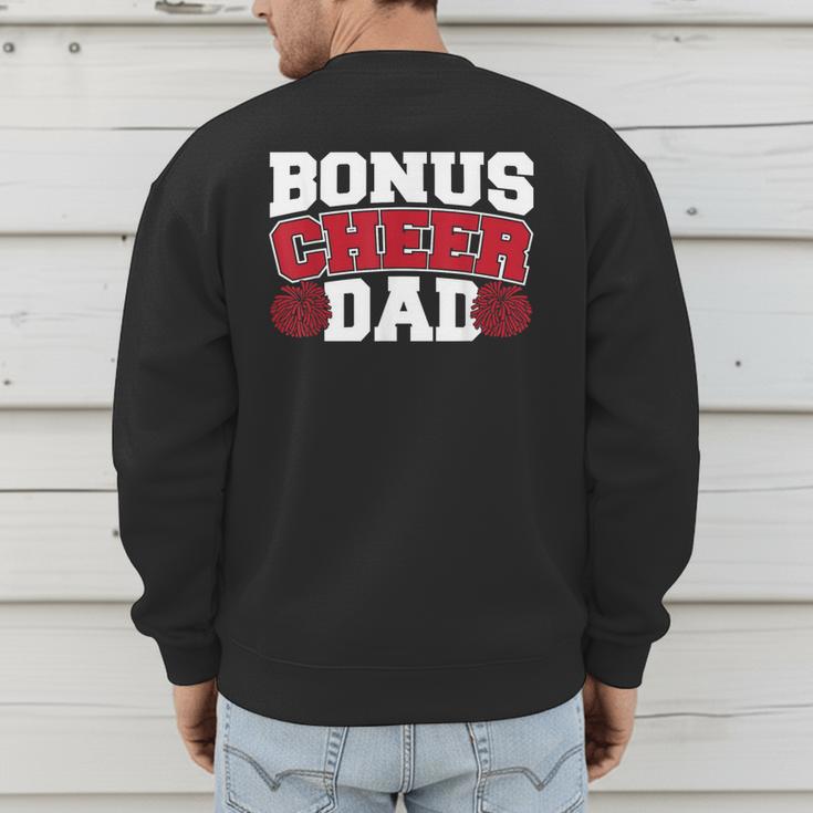 Cheer Stepdad Bonus Cheer Dad Red Men's Sweatshirt Back Print Cheer Stepdad Bonus Cheer Dad Red Men's Sweatshirt Back Print