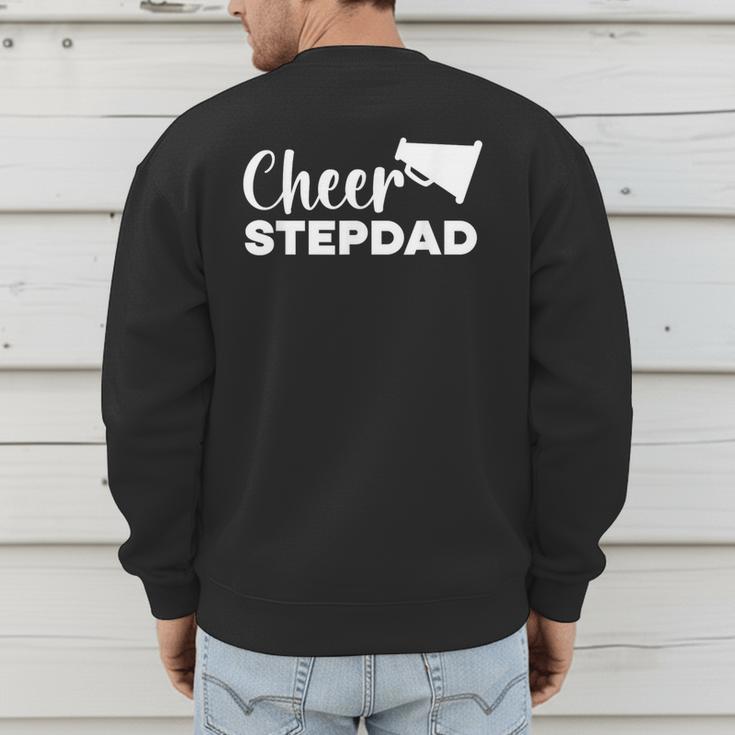 Cheer Stepdad Cheerleading Step Dad Cheerleader Stepfather Men's Sweatshirt Back Print