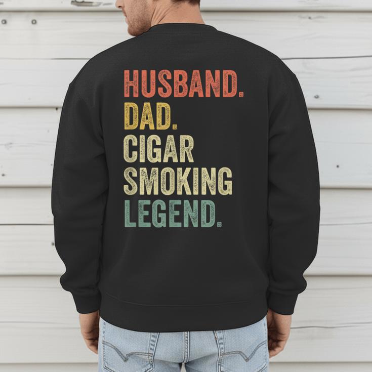 Cigar Lover For Dad Men Vintage Cigar Saying Men's Sweatshirt Back Print