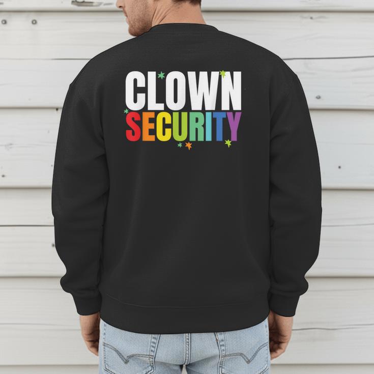 Clown Security Halloween Dad Mom Costume Men's Sweatshirt Back Print