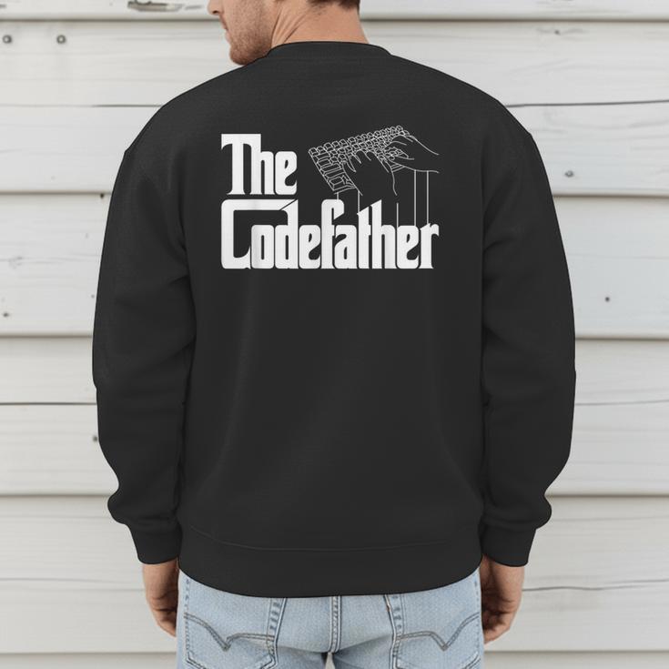 The Code Father Computer Coder Dad Programmer Men's Sweatshirt Back Print