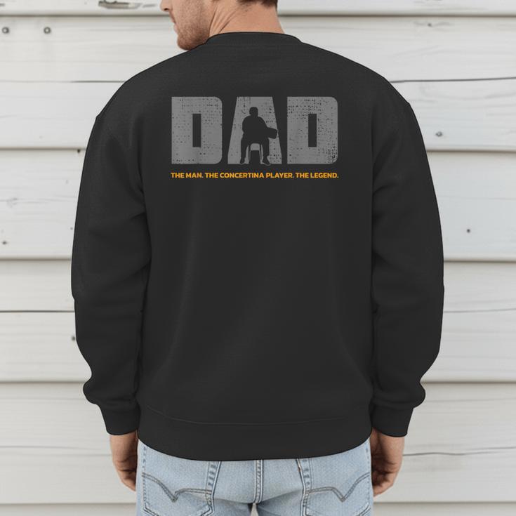 Concertina Dad And Concertina Player Father For Concertina Men's Sweatshirt Back Print