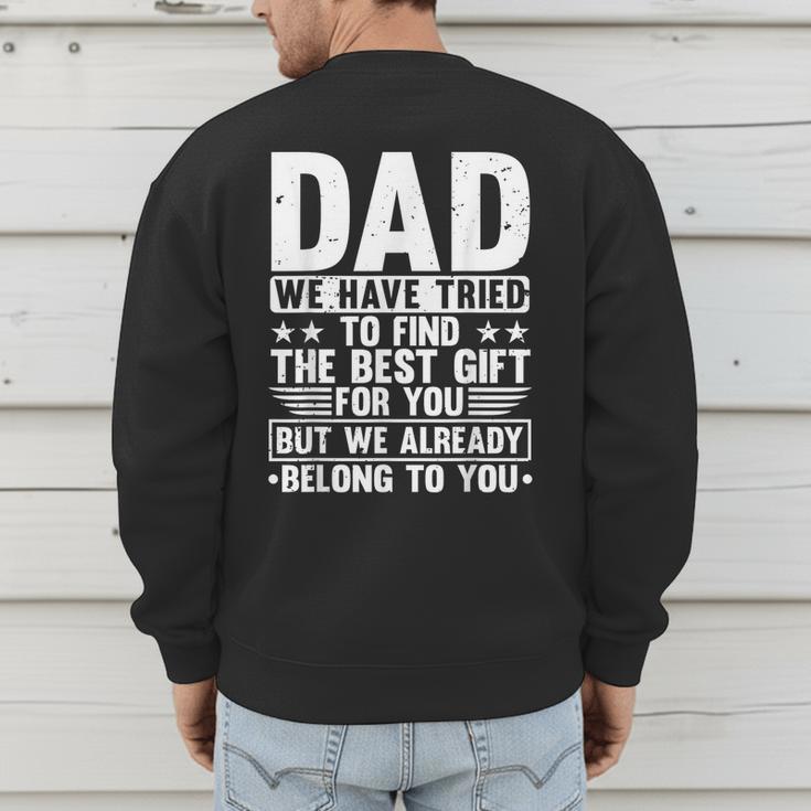 Cool Dad Art For Father Dad Stepfather From Son Daughter Men's Sweatshirt Back Print