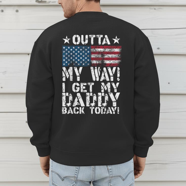 Cool I Get My Daddy Back Today Military Child Small Men's Sweatshirt Back Print Cool I Get My Daddy Back Today Military Child Small Men's Sweatshirt Back Print