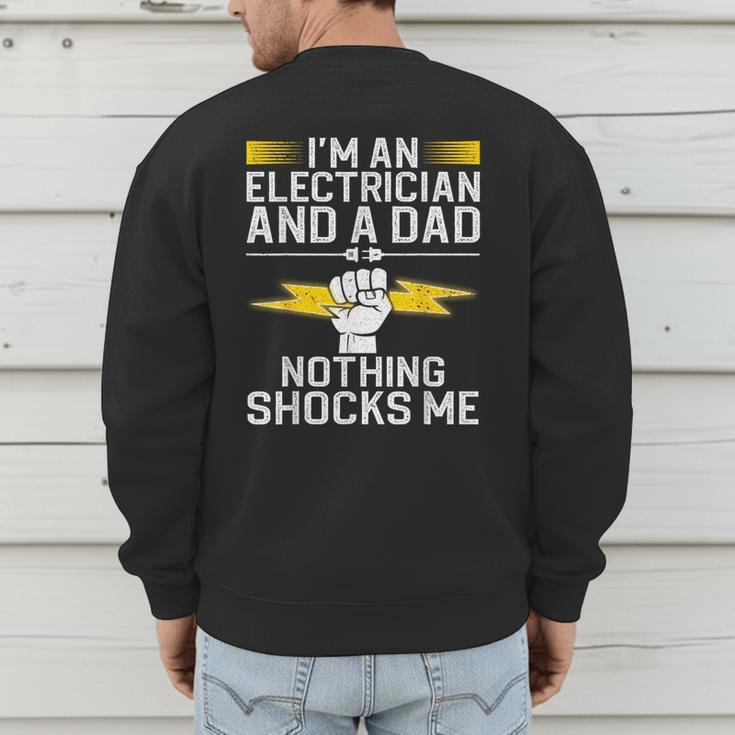 Cool Electrician For Men Dad Professional Electrician Men's Sweatshirt Back Print
