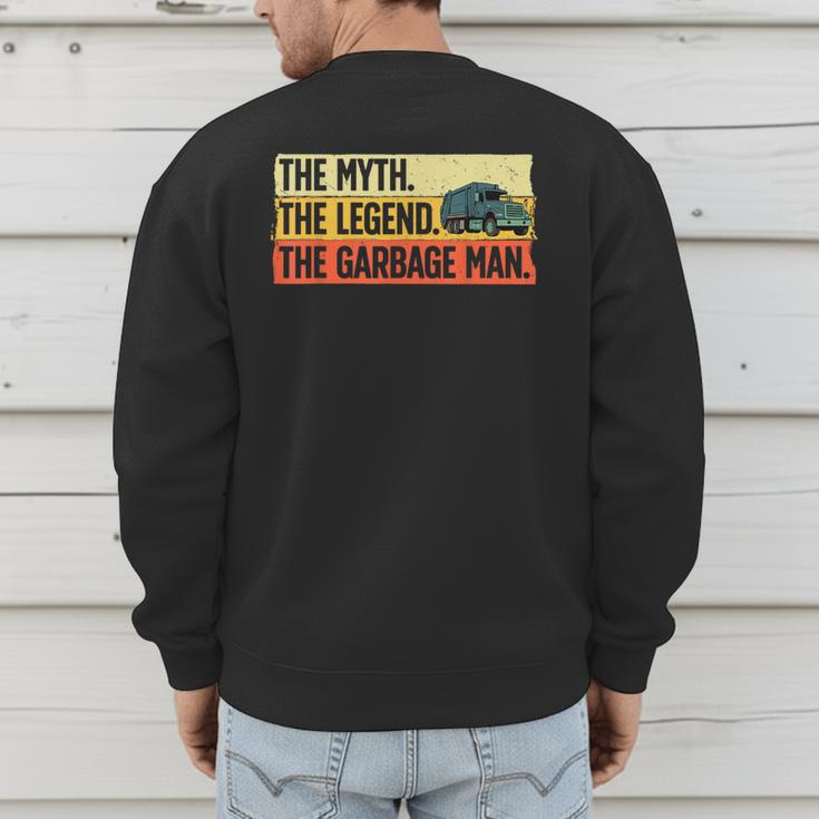 Cool Garbage Man Art For Men Dad Father Garbage Dump Truck Men's Sweatshirt Back Print Cool Garbage Man Art For Men Dad Father Garbage Dump Truck Men's Sweatshirt Back Print