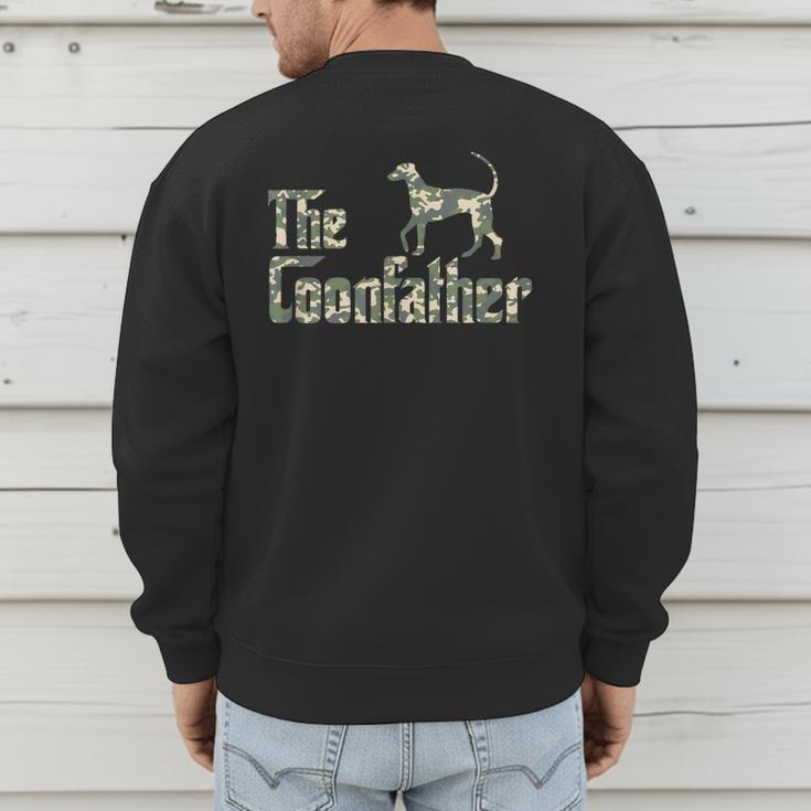 Coonfather Coon Hunting Dogs Coonhound Dad Men's Sweatshirt Back Print