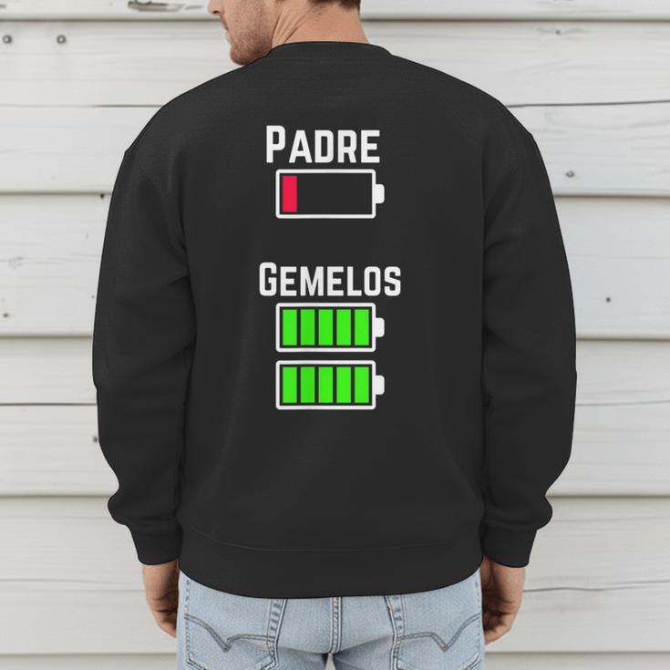 Cufflinks Battery Filled Tired Dad Low Battery Charge Men's Sweatshirt Back Print