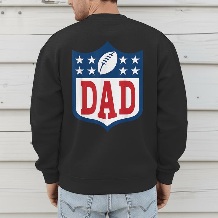 Dad American Football Happy Birthday Family Matching Retro Men's Sweatshirt Back Print