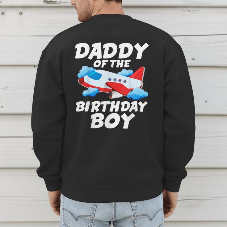 Dad Of The Birthday Boy Airplane Men's Sweatshirt Back Print