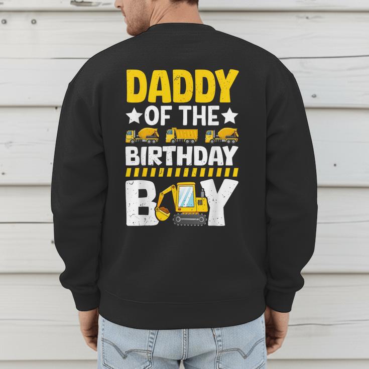 Dad Of The Birthday Boy Construction Theme Party Matching Men's Sweatshirt Back Print