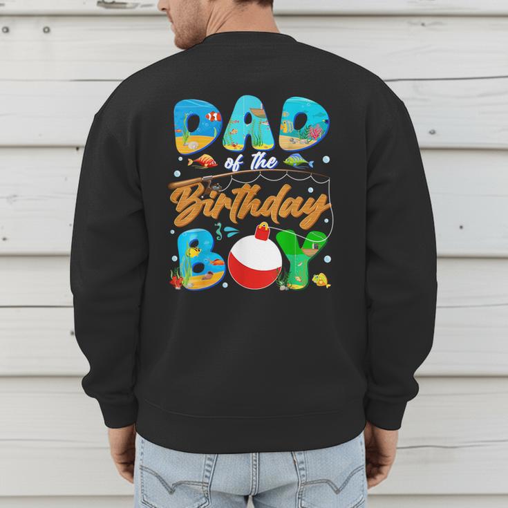 Dad Of The Birthday Boy Ofishally One Family Matching Party Men's Sweatshirt Back Print