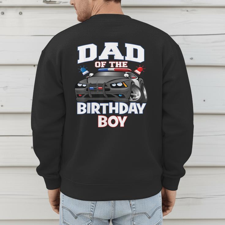 Dad Of The Birthday Boy Policeman Officer Party Men's Sweatshirt Back Print