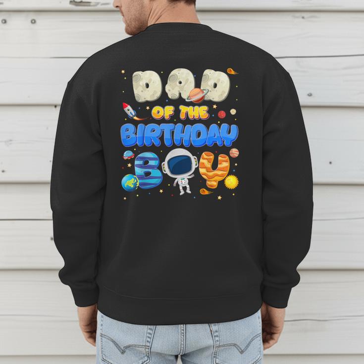 Dad Of The Birthday Boy Two The Moon Space Family Matching Men's Sweatshirt Back Print