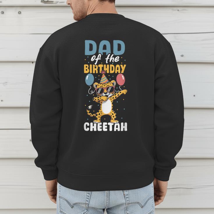 Dad Of The Birthday Girl Boy Cheetah Men's Sweatshirt Back Print