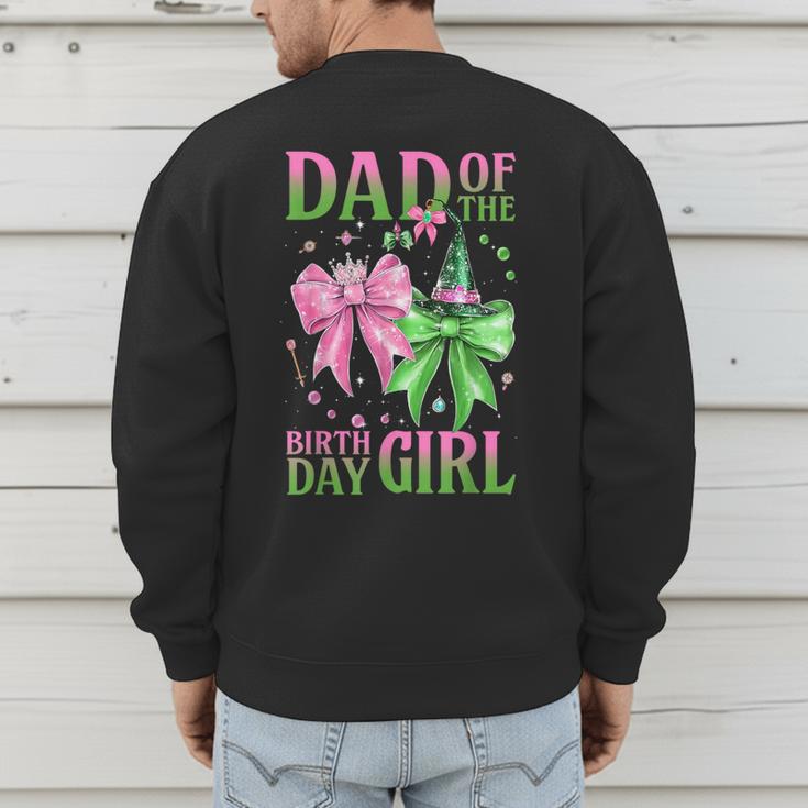 Dad Of The Birthday Girl Coquette Matching Family Party Men's Sweatshirt Back Print