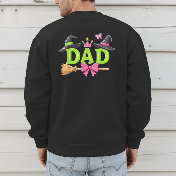 Dad Of The Birthday Girl Witch Family Party Decorations Men's Sweatshirt Back Print