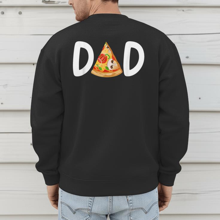 Dad Birthday Pizza 1st Birthday Pizza Family Matching Men's Sweatshirt Back Print Dad Birthday Pizza 1st Birthday Pizza Family Matching Men's Sweatshirt Back Print
