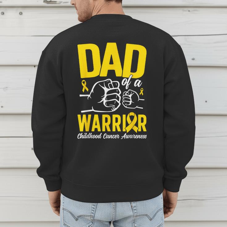 Dad Of A Childhood Cancer Warrior Childhood Cancer Awareness Men's Sweatshirt Back Print Dad Of A Childhood Cancer Warrior Childhood Cancer Awareness Men's Sweatshirt Back Print