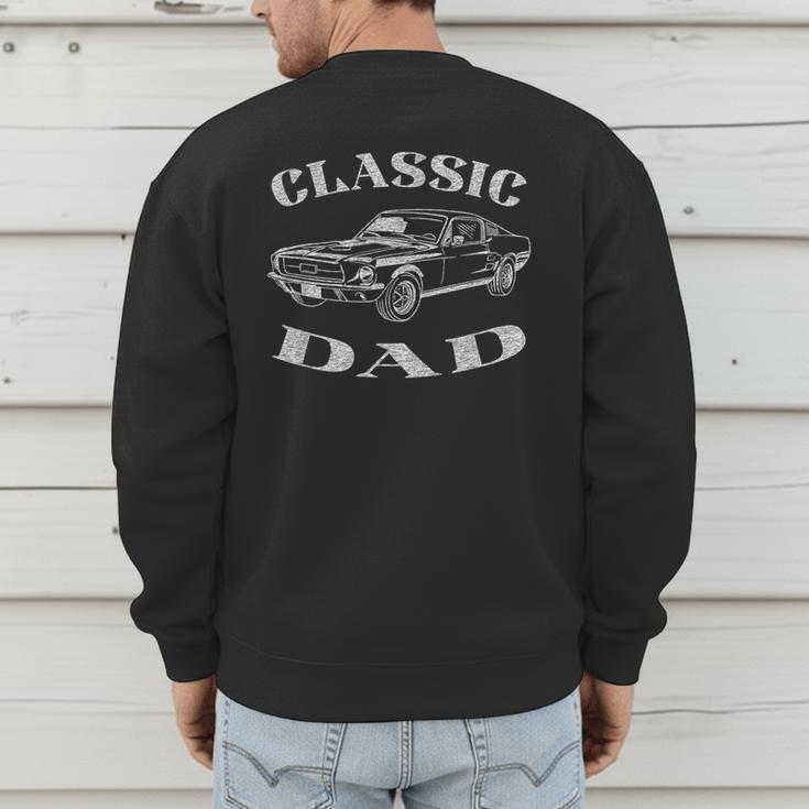 Dad Classic Car Graphic Men's Sweatshirt Back Print