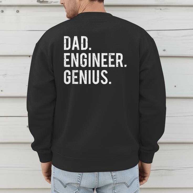 Dad Engineer Genius Cute Engineering Father Men's Sweatshirt Back Print