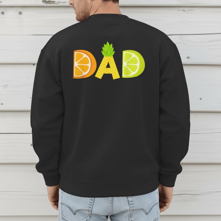 Dad Fruitarian Lover Summer Father Fruit Slice Men's Sweatshirt Back Print