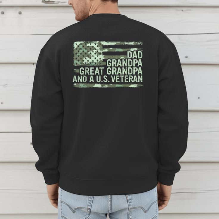 Dad Grandpa Great Grandpa Veteran Fathers Day Great Grandpa Men's Sweatshirt Back Print Dad Grandpa Great Grandpa Veteran Fathers Day Great Grandpa Men's Sweatshirt Back Print