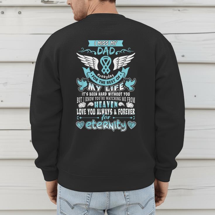 Dad Is My Guardian Angel Missing Memorial Day For Men Women Men's Sweatshirt Back Print