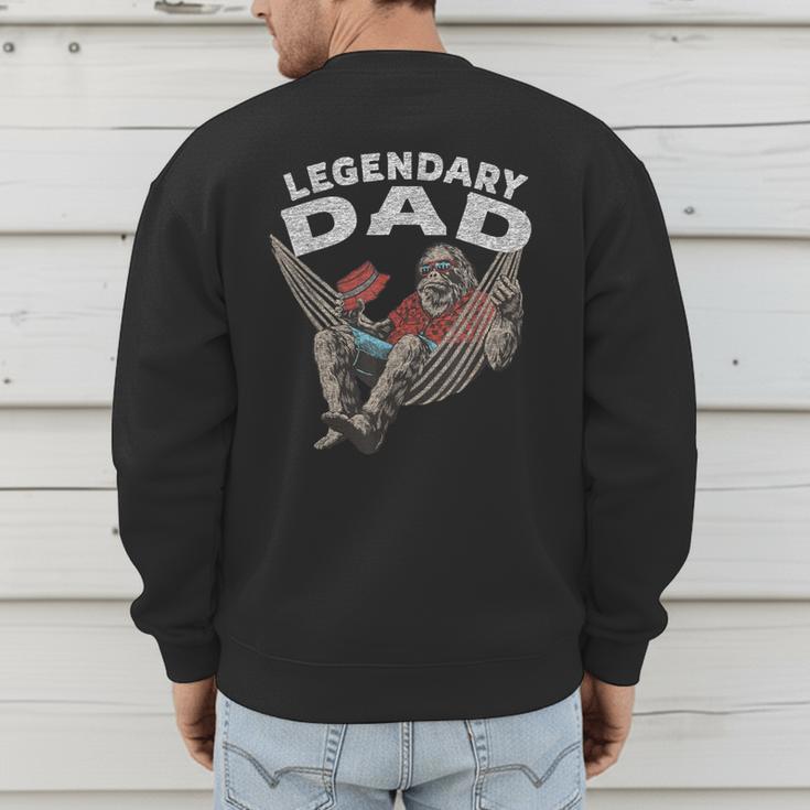 Dad Legendary Saying Men's Sweatshirt Back Print
