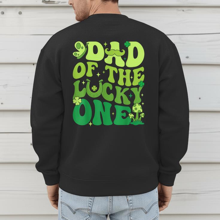 Dad Of The Lucky One Saint Patrick's Day Children Birthday Men's Sweatshirt Back Print