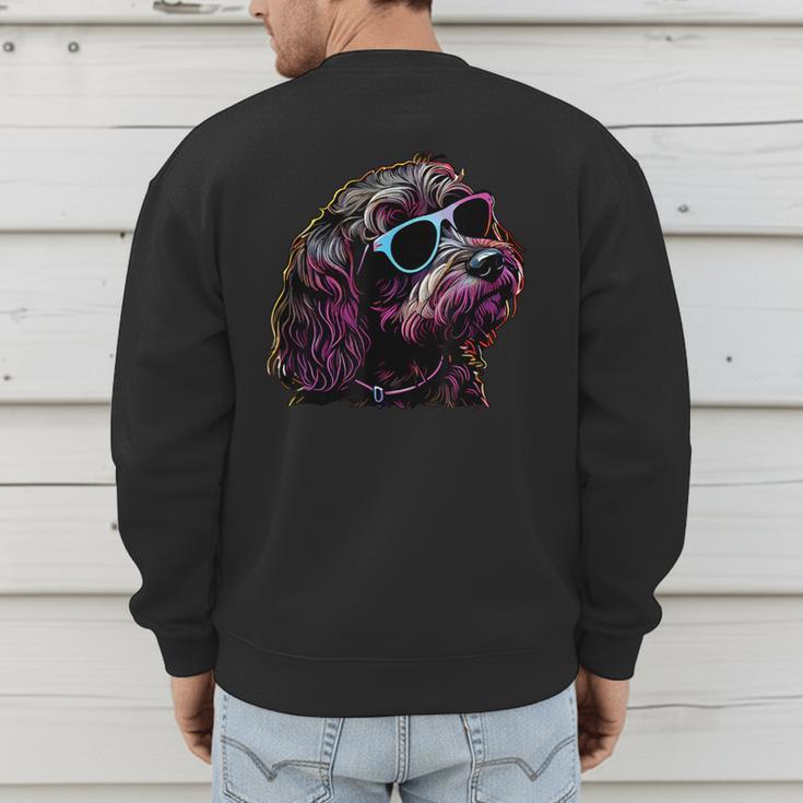 Dad Mom Cool Dog Sunglasses Cockapoo Men's Sweatshirt Back Print