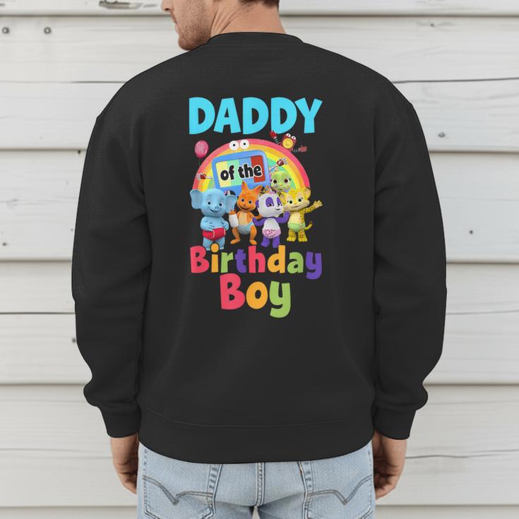 Dad And Mom Daddy Of The Birthday Boy Family Party Decor Men's Sweatshirt Back Print