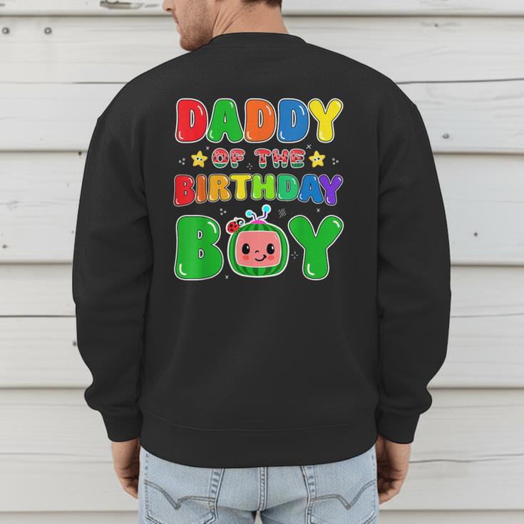 Dad And Mom Daddy Of The Birthday Boy Tee Melon Family Party Men's Sweatshirt Back Print