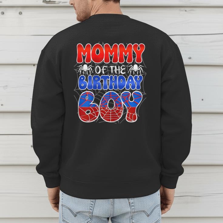 Dad And Mom Mommy Birthday Boy Spider Family Matching Men's Sweatshirt Back Print