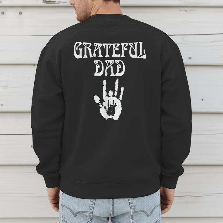 Dad Retro Distressed Grateful Dad Men's Sweatshirt Back Print