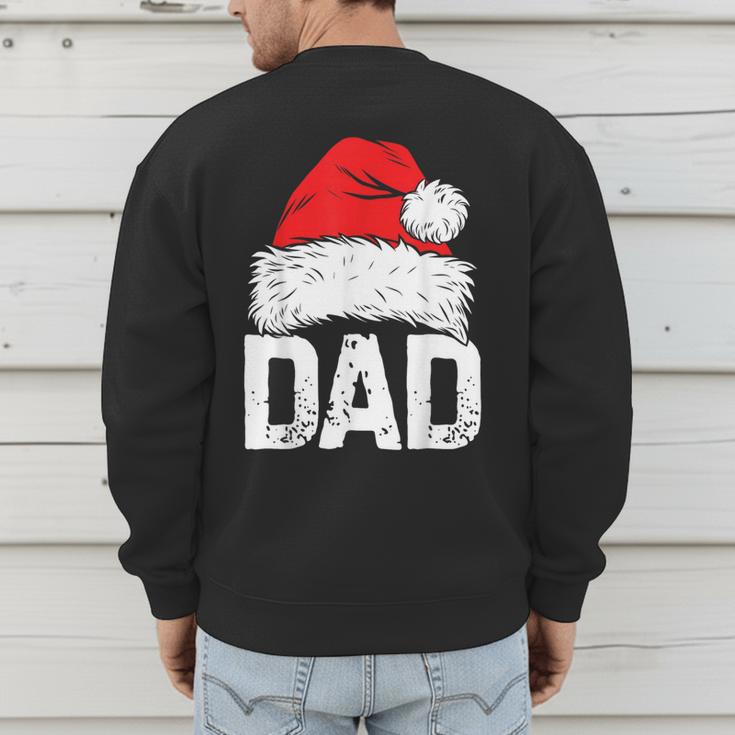 Dad Santa Christmas Family Matching Pajamas Papa Xmas Father Short Sleeve Men's Sweatshirt Back Print Dad Santa Christmas Family Matching Pajamas Papa Xmas Father Short Sleeve Men's Sweatshirt Back Print