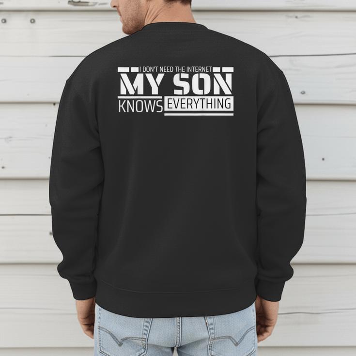 Dad Shirt From Son Men Fathers Day Dad Men's Sweatshirt Back Print