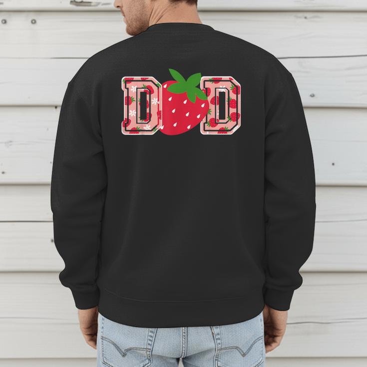 Dad Strawberry Birthday Men's Sweatshirt Back Print
