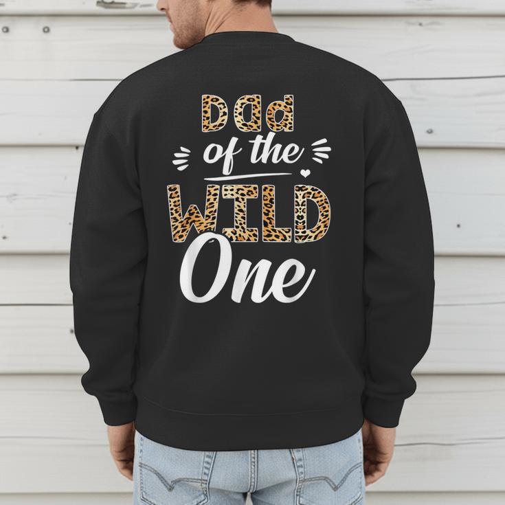 Dad Of The Wild One Zoo Themed 1st Birthday Party Men's Sweatshirt Back Print