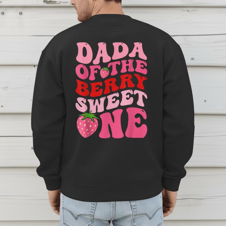 Dada Of The Berry Sweet One Strawberry First Birthday Men's Sweatshirt Back Print