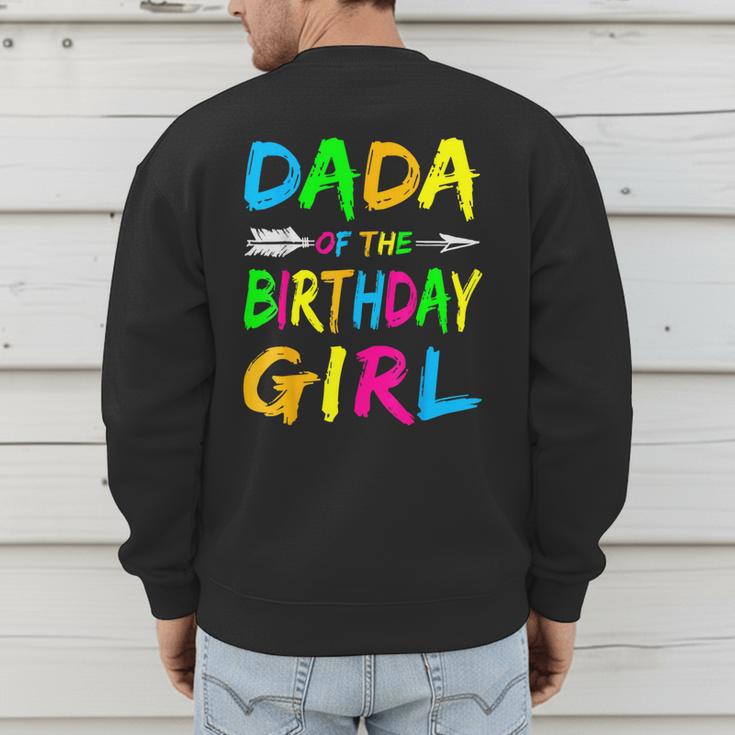 Dada Of The Birthday Girl Retro 80's Party Shirt Men's Sweatshirt Back Print Dada Of The Birthday Girl Retro 80's Party Shirt Men's Sweatshirt Back Print