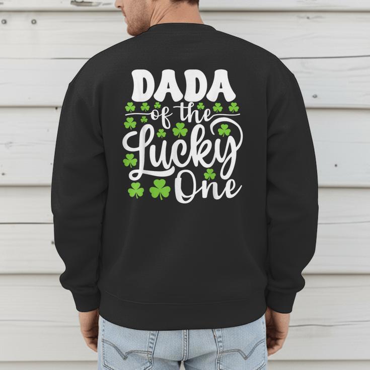 Dada Of The Lucky One First Birthday St Patrick's Day Men's Sweatshirt Back Print