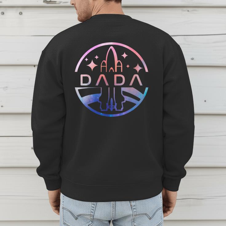 Dada Space Astronaut Rocket Birthday Party Men's Sweatshirt Back Print