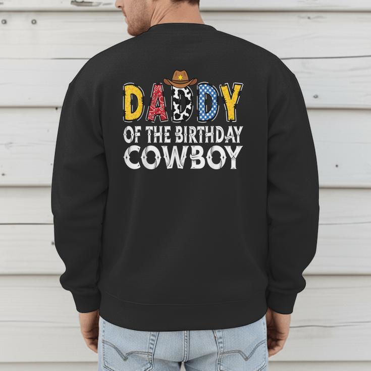 Daddy 1st Birthday Cowboy Western Daddy Birthday Boy Men's Sweatshirt Back Print Daddy 1st Birthday Cowboy Western Daddy Birthday Boy Men's Sweatshirt Back Print