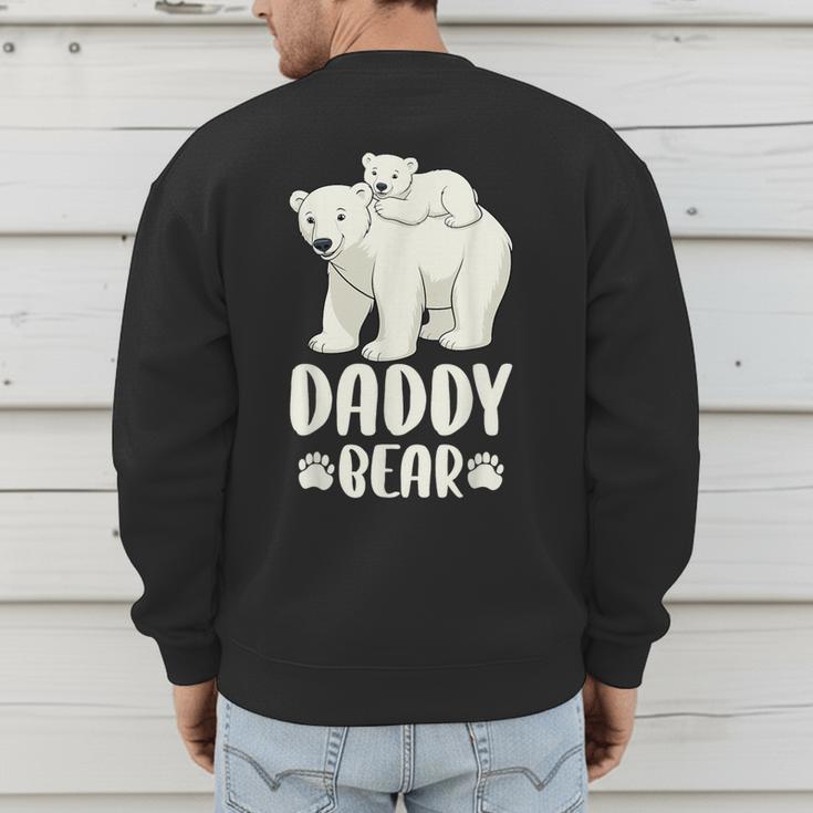 Daddy Bear And Cub Polar Bear Men's Sweatshirt Back Print