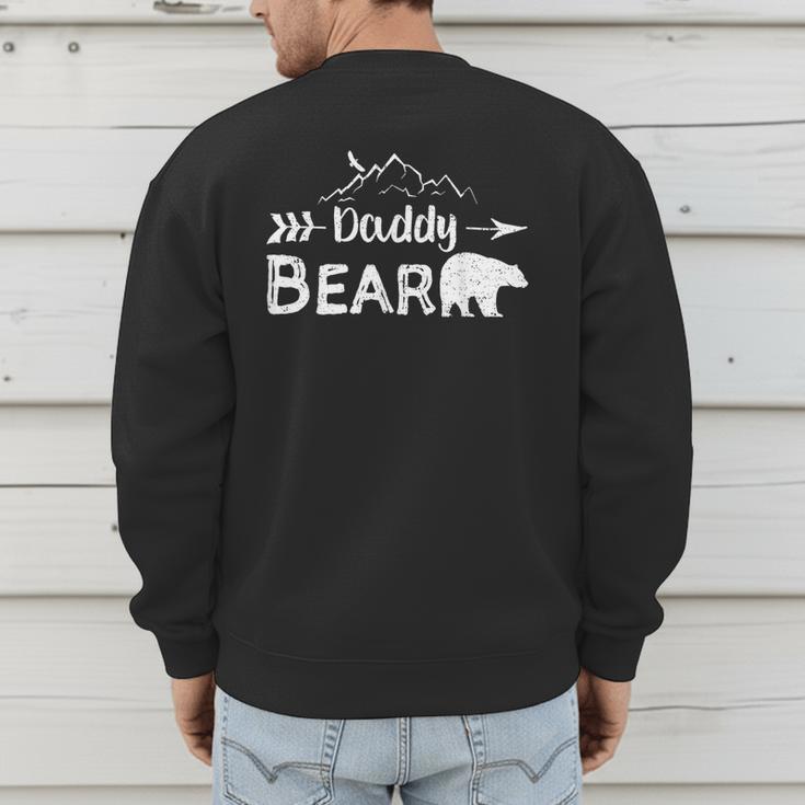 Daddy Bear Shirt Matching Family Mama Papa Bear Camping Men's Sweatshirt Back Print