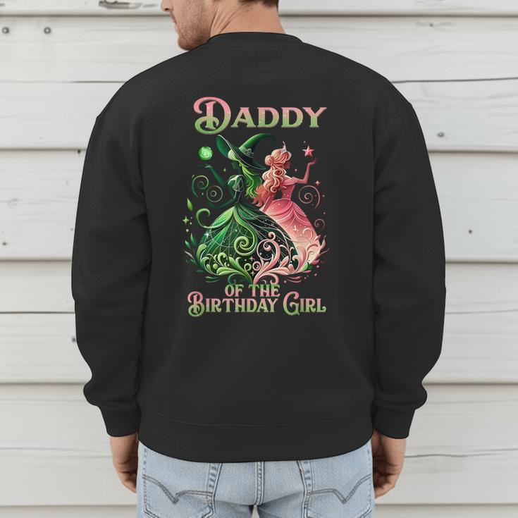 Daddy Of The Birthday Girl Pink And Green Family Matching Men's Sweatshirt Back Print